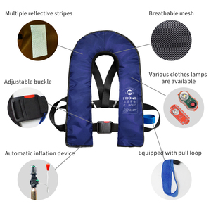 سولاس المعتمدة مزدوجة بالون غرفة مزدوجة البحرية نفخ سترة نجاة - Product Image 2