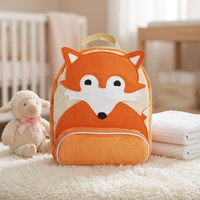 Ceinture de sécurité pour enfants motif renard, sac à dos en peluche mignon détachable en polyester, jouets pour bébés d'âge préscolaire, sac en filet