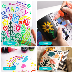 Wholesale 3D Non-toxic Washable 12 Colors 30 ml Permanent Soft Glow in the Dark <strong>Fabric</strong> <strong>Spray</strong> <strong>Paint</strong> Textile <strong>Paint</strong> for <strong>Fabric</strong> - Product Image 5