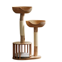 PhoenHorse Meubles pour animaux de compagnie de style moderne et simple, fabriqués en usine (ODM), adaptés à divers styles de maison, arbre à chat avec pieds en bois robustes