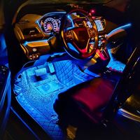 Bande lumineuse LED RGB pour l'intérieur de la voiture, avec contrôle musical sans fil USB, plusieurs modes, kit de lampe décorative pour la voiture