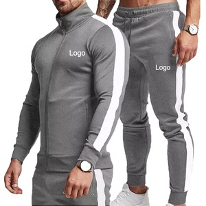 Conjunto <span class=keywords><strong>Deportivo</strong></span> de 2 Piezas con Cremallera, Diseño Personalizado con Logotipo, Sudadera y Pantalones Deportivos para <span class=keywords><strong>Hombre</strong></span>, Conjunto para Correr - Product Image 3