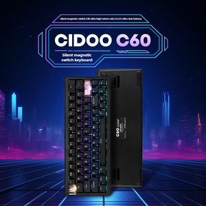 NUEVO <span class=keywords><strong>CIDOO</strong></span> C60 Aleación de aluminio Interruptor magnético Teclado Junta silenciosa Estructura RT0.01mm 8K 0.125MS Teclado de jugador de baja latencia - Product Image 2