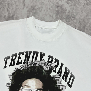 Design de mode Boxy col rond t-shirts personnalisé personnalisé Streetwear graphique T-shirt surdimensionné coton recadrée t-shirt pour hommes - Product Image 3