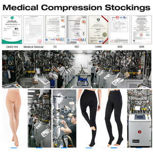 Pantimedias de <span class=keywords><strong>Compresión</strong></span> Graduada con Talón Reforzado, Punta Abierta, 20-30 mmHg, para Minoristas y Distribuidores - Product Image 5