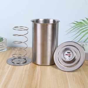 Machine à jambon en acier inoxydable 1,5 L avec thermomètre, presse à viande maison pour la préparation de bacon sain en cuisine - Product Image 1