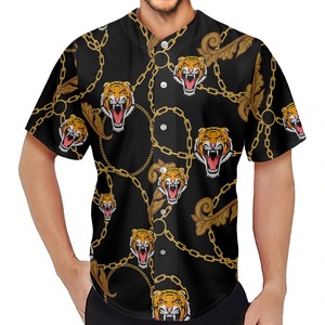 T-Shirt homme de Baseball, maillot imprimé en 3D motif tigre, tee-Shirt Streetwear de haute qualité, Hip-Hop, chemise avec boutons, grande taille - Product Image 2