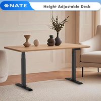 Bureau assis-debout électrique à double moteur 120 kg, réglable en hauteur 60-125 cm, table de bureau relevable