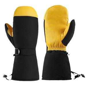 3M Guantes de esquí de cuero genuino con aislamiento Guantes de invierno resistentes al desgaste repelentes al agua de algodón para snowboard transfronterizo - Product Image 1