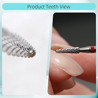 HYTOOS 2*8mm Fraise conique pour cuticules en carbure de tungstène, outil de dépose de gel et de callosités pour techniciens en manucure