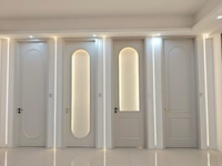 Portes extérieures en verre à double vitrage de conception française, ouverture arquée moderne en composite bois-plastique, pour appartement, chambre, hôtel, villa