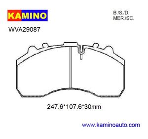 PASTILLAS DE FRENO PARA CAMIÓN DE SERVICIO PESADO DELANTERO/TRASERO WVA29087/1390428 WEVER/<span class=keywords><strong>KAMINO</strong></span>/APTEC/MEKHPART - Product Image 2