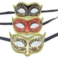 Haut de gamme fait à la main petite beauté Venise balle masque épaissi mascarade masque usine en gros en plastique