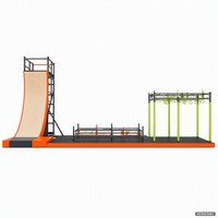 Peralatan Lintasan Rintangan Ninja Chowchowplay untuk Anak-anak 3-15 Tahun Aluminium Baja Karbon Bersertifikasi EN1176 ASTM Pabrik 30000+ M²