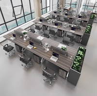 Couleur en option nouveau design moderne taille standard incurvé cloisons modulaires en aluminium poste de travail meubles de cabine de bureau