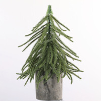 UMIND Arbre de Noël 50CM Décoration de Bureau Simulation d'Arbre PE Plumes d'Oiseaux Artificielles