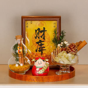 Set di decorazioni in resina con <span class=keywords><strong>Dio</strong></span> della ricchezza, ornamento per l'ingresso di casa per il Capodanno cinese, idea regalo - Product Image 2