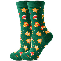 Chaussettes de Noël pour Femmes Amusantes et Originales, Motifs Père Noël, Rennes, Pain d'Épices et Bonbons, Personnalisées en Gros pour les Fêtes