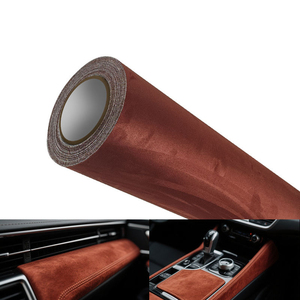 Nâu dính có thể tháo rời mềm Cashmere vải da lộn phim cho xe nội thất Dash Board vinyl bọc - Product Image 1