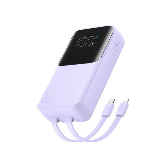 Joyroom 10000mah 20000mah 30W Portable Fast Charge Power Bank with Built in Cable