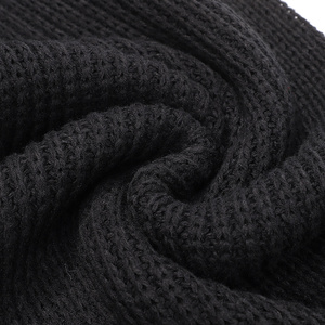 Bufandas tejidas de invierno cálidas a la moda negras lisas baratas para <span class=keywords><strong>hombre</strong></span> - Product Image 5