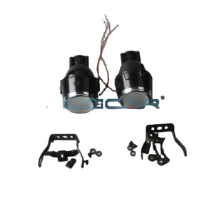 Projecteur de phares antibrouillard à deux lentilles, pour voiture et moto, Kit de rééquipement, étanche, universel, pièces