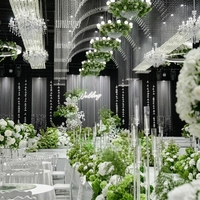 Meistverkaufte Künstliche Blumen und Grünzeug-Set für Hochzeitsbühnen-Hintergrund SCENENDEKORATION
