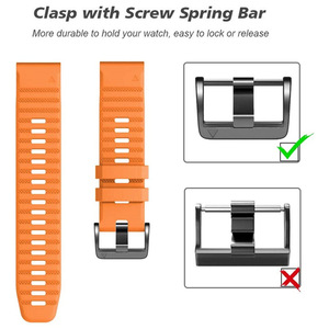 Lionorm impermeable deporte silicona 20mm 22mm 26mm correa de reloj intercambiable para Garmin Fenix6 6x7x5 <span class=keywords><strong>Smartwatch</strong></span> - Product Image 3