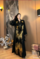 Robes Abaya Musulmanes Inde Turquie pour Femmes, Robe de Soirée Élégante avec Diamants, Robe de Mariage, Robe de Soirée en Dentelle et Paillettes, Abaya Marocaine, Caftan