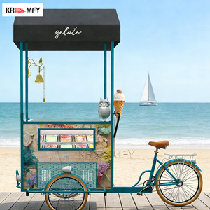 Carrito Móvil de Helados para Venta Ambulante con Congelador y Exhibidor de Paletas, Carro Comercial de Gelato de Fibra de Vidrio para la Venta - Product Image 5