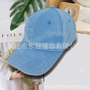 Pure Cotton Washed Baseball Cap Light Blue Unisex Outdoor Sun Protection <b>Hat</b> Breathable Canvas Duckbill Cap - Product Image 1