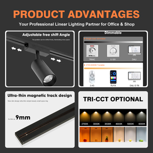 Ezeled รางไฟแม่เหล็ก LED รางขนาด5 6 7 10 12 24วัตต์ - Product Image 3