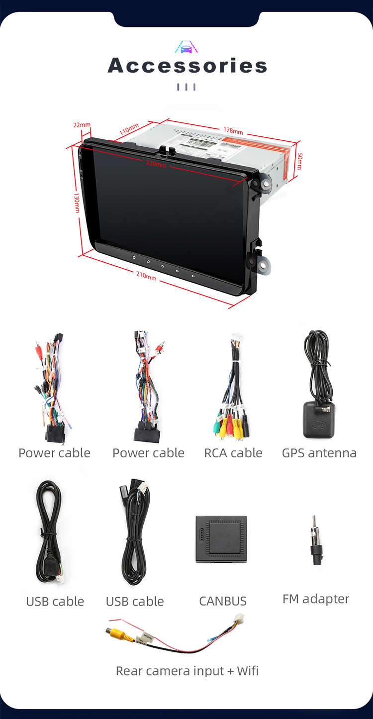 2 Din Android 10 Car radio GPS Navigation For VW Passat B6 amarok volkswagen Skoda Octavia 2 superbJetta T5 golf 5 6 Multimedia