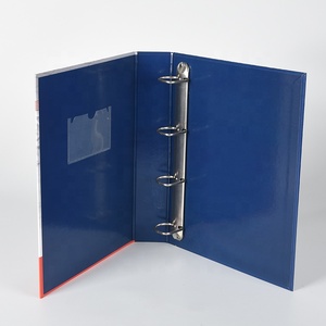 Porte-documents de bureau <span class=keywords><strong>A4</strong></span> personnalisé, durable, en carton <span class=keywords><strong>rigide</strong></span>, avec 4 anneaux en tissu et poche, imprimé sur du papier - Product Image 3