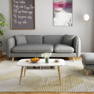 Nordic Fabric Sofa Small Apartment Combination Modern Minimalist <b>Single</b> Double Triple Seat Sofa For Living Room Apartment - Product Image 5