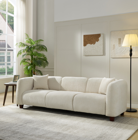 Beige + Tissu + 3 places