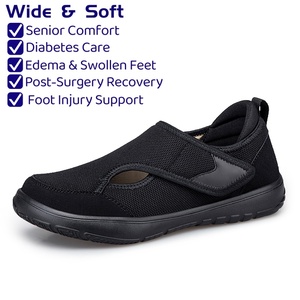 Extra-<strong>Wide</strong> Adjustable Laces Outdoor Lightweight Orthopedic Sneakers Anti-Slip Breathable Cushioned <strong>Wide</strong> <strong>Toe</strong> Box Diabetic <strong>Shoes</strong> - Product Image 1