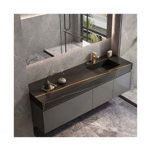 Luxury Modern Design Waterproof Solid <b>Wood</b> <b>Bathroom</b> Vanity <b>Cabinet</b> with Sink - Product Image 1