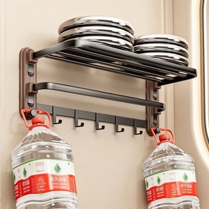 Toallero con ventosa, para baño y ducha, excelente artículo, barra colgante, cesta de malla sin perforaciones, almacenamiento, baño - Product Image 1