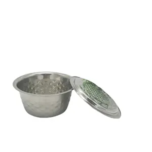 Non-Stick Stainless Steel Wash Bowl Without Magnetic Cover (With Cover)