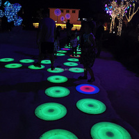 Équipement d'amusement extérieur coloré portable cercle LED brique lumineuse 3D numérique LED piste de danse sensible pour la scène de boîte de nuit