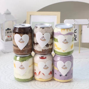 Venta al por Mayor de Latas para Pasteles Personalizables de 330 ml y 500 ml, Envases de Plástico PET para Jugos con Tapas - Product Image 1
