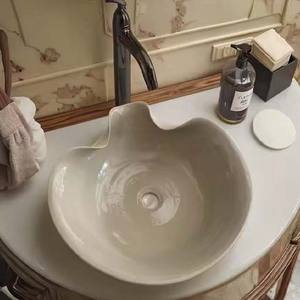 Nouvelle forme fleur forme lavabo salle de bain toilette <span class=keywords><strong>au</strong></span>-<span class=keywords><strong>dessus</strong></span> du comptoir bassin fait <span class=keywords><strong>main</strong></span> - Product Image 3