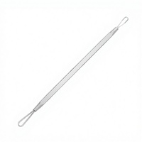 Extracteur de points noirs et d'imperfections en acier inoxydable à double tête, aiguille anti-acné, outils de beauté pour le visage et le nez