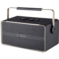 Subwoofer de bureau haut de gamme JB-L en cuir haute puissance avec cadre décoratif en aluminium et poignée en aluminium, en cuir et maille de fer