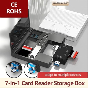 Lector de tarjetas con caja de almacenamiento multifuncional TODO en uno Tipo-c USB3.0 Transferencia USB Flash Drive TF/SD Almacenamiento de tarjetas - Product Image 4