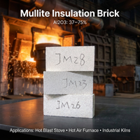 Brique isolante en mullite JM30 Al2O3 72% pour revêtement de toit de four électrique - Faible stockage de chaleur et résistance aux chocs thermiques