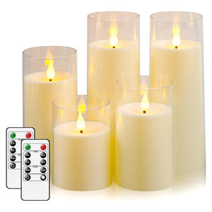 Offre Spéciale bougie LED en plastique sans flamme personnalisée forme oscillante pilier sans flamme bougie électrique LED bougie pour la décoration de la maison - Product Image 1