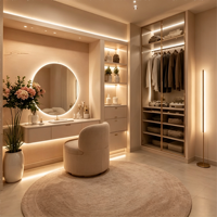 Meubles de villa de luxe modernes, style italien, meubles de chambre à coucher pour villa, solution clé en main, design haut de gamme, lit double premium