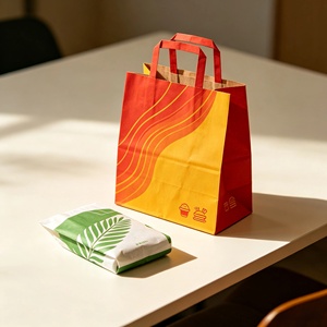 Bolsa de Compras de Papel Kraft con Logotipo Personalizado, con Asas de Cuerda, para Boutique, Alimentos al por Mayor, Ecológica - Product Image 1